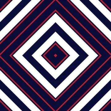 Red and Blue Argyle Diagonal Stripes seamless pattern background Illustrazione stock
