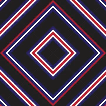 Red and Blue Argyle Diagonal Stripes seamless pattern background Stock Illustration