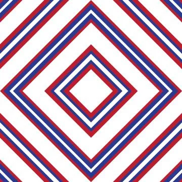 Red and Blue Argyle Diagonal Stripes seamless pattern background Stock Illustration