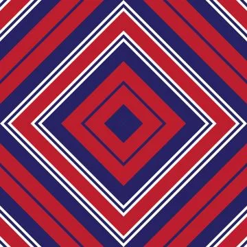 Red and Blue Argyle Diagonal Stripes seamless pattern background Illustrazione stock