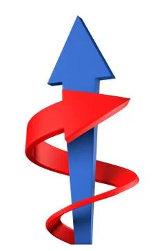 Red and blue arrows Stock-Illustration