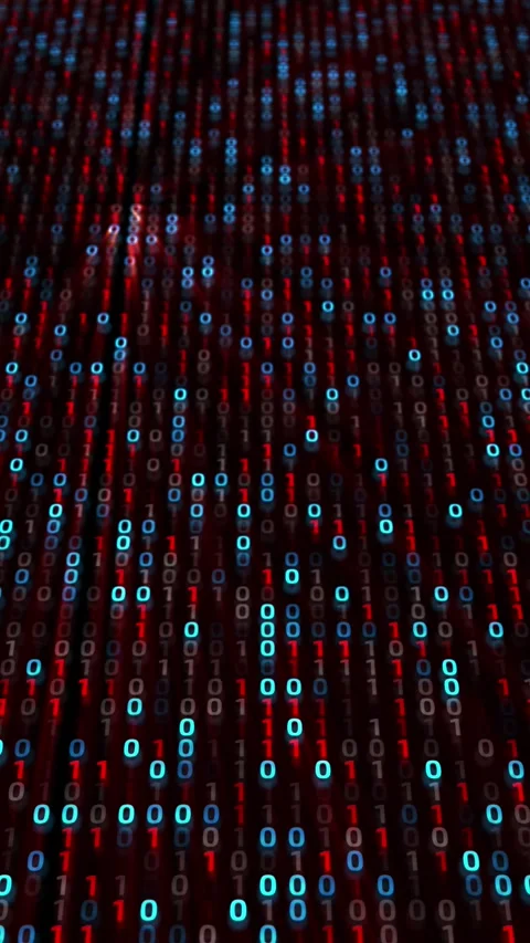 Red and Blue Binary Code Digital Data Background 스톡 동영상 341378847