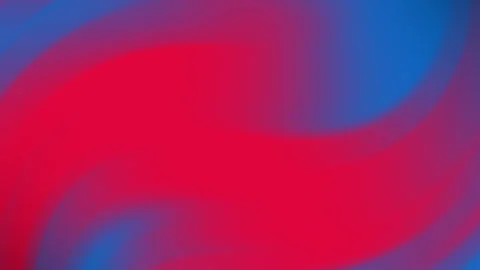 Red and blue blend smoothly creating a wavy abstract design. Vidéo 294985834