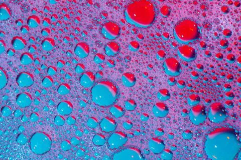 Red and blue bubbles as a background or graphic resource Stock Photos