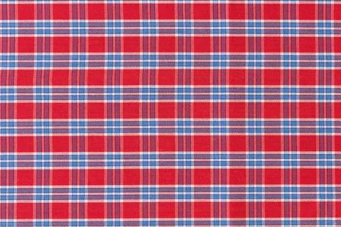 Red and blue checkered pattern texture background . High quality and resolu.. Stock Photos