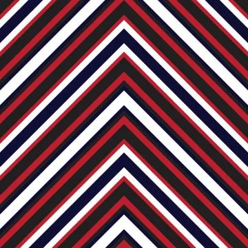 Red and Blue Chevron Diagonal Stripes seamless pattern background Stock Illustration