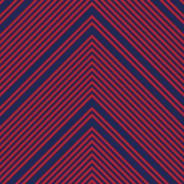 Red and Blue Chevron Diagonal Stripes seamless pattern background Illustrazione stock