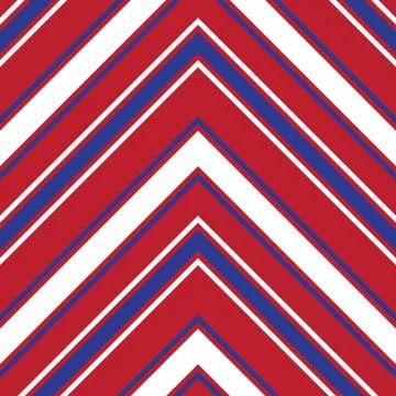 Red and Blue Chevron Diagonal Stripes seamless pattern background Illustrazione stock