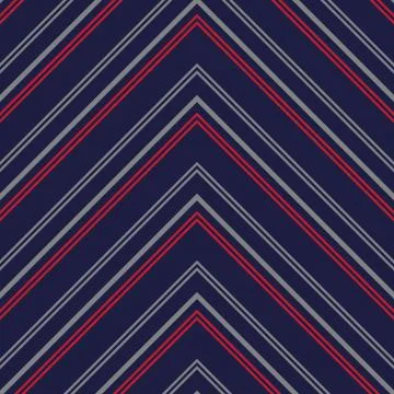 Red and Blue Chevron Diagonal Stripes seamless pattern background Illustrazione stock