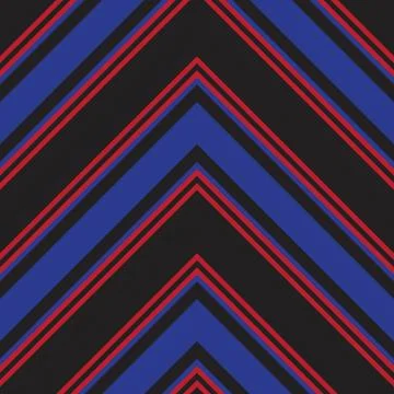 Red and Blue Chevron Diagonal Stripes seamless pattern background Illustrazione stock