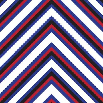 Red and Blue Chevron Diagonal Stripes seamless pattern background Illustrazione stock