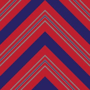 Red and Blue Chevron Diagonal Stripes seamless pattern background Illustrazione stock
