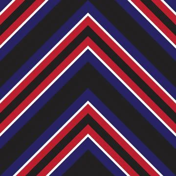 Red and Blue Chevron Diagonal Stripes seamless pattern background Illustrazione stock