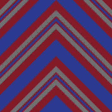 Red and Blue Chevron Diagonal Stripes seamless pattern background Stock Illustration