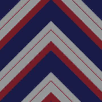 Red and Blue Chevron Diagonal Stripes seamless pattern background Stock Illustration