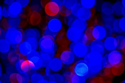 Red and Blue Christmas Lights Bokeh Foto stock