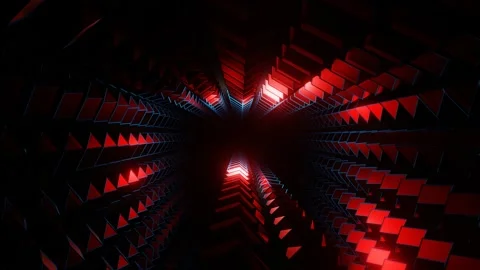 Red and Blue Circular Descent Background VJ Loop in 4K Stock Footage 252281628