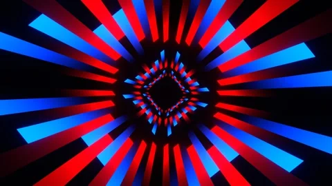 Red and Blue Colored Lines Movement Background VJ Loop in 4K Video stock 314949565