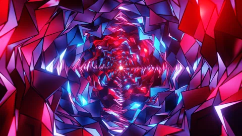 Red and Blue Comics Style Color Rocky Tunnel Background Loop Animation in 4K Vídeos de archivo 244460461