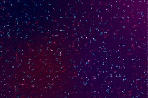 Red and blue dots digital background with gradient Illustrazione stock