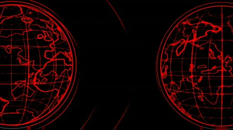 Red and blue earth (loop) Stock Footage 457314