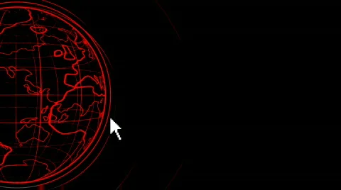 Red and blue earth wireframe Stock Footage 457337