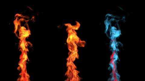 Red and blue fire, Alpha channel is included 動画素材 25418304