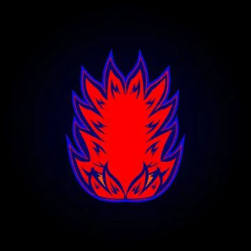 Red and blue fire vector 스톡 일러스트