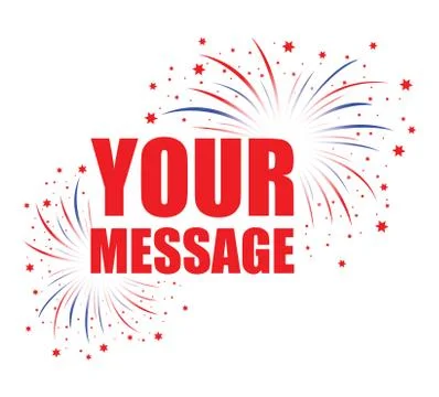 Red and blue firework Stock Illustration