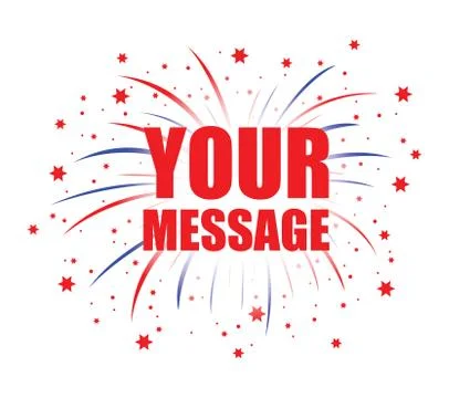 Red and blue firework Stock Illustration