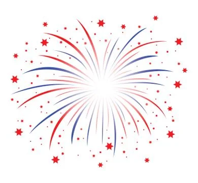 Red and blue firework Stock Illustration