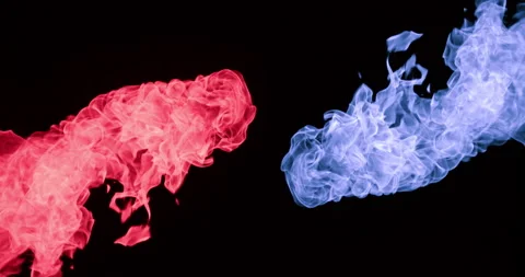 Red And Blue Flame Stock Footage 172293553