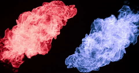 Red And Blue Flame Stock Footage 172325306