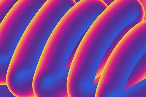 Red and blue fluid wave. Duotone geometric compositions with gradient 3d shape. Stock Illustration