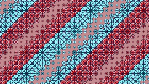 Red and blue fruit vaporwave diagonal striped retro pattern loop. Stock Footage 342237645