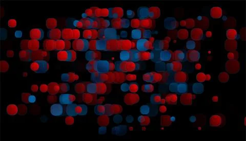 Red and blue geometric elements abstract tech background Illustrazione stock