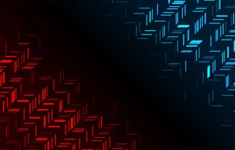 Red and blue geometric lines abstract technical modern background 스톡 일러스트