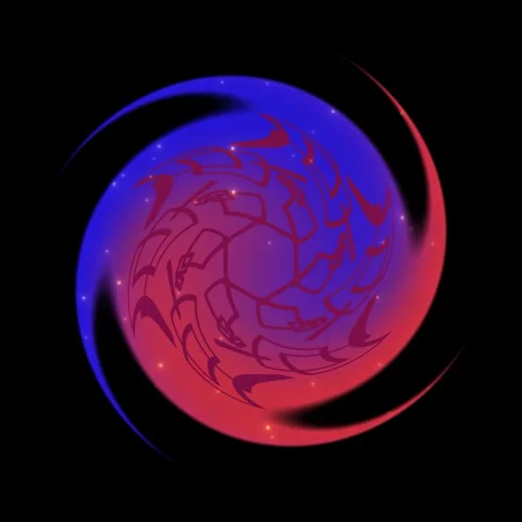Red and Blue Gradient, Neon, Glowing, High Contrast. Stock Footage 333844283