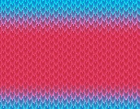 Red and blue gradient snake skin pattern, long sharp scale Stock Illustration