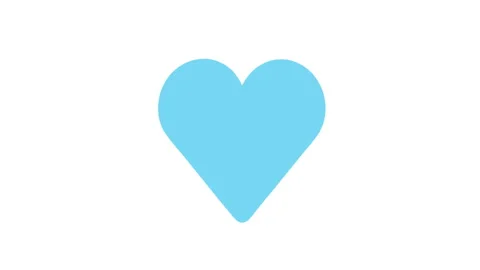 Red and blue hearts beating, 4k elements in and out on white background Stock Footage 310207631