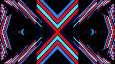 Red and Blue Hexagonal Line Moving Lighting Kaleidoscope Background VJ Loop 스톡 동영상 328972300