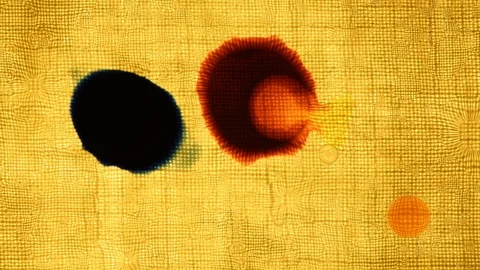 Red and blue ink drops in a liquid solution textured background  Stock Footage 124288360