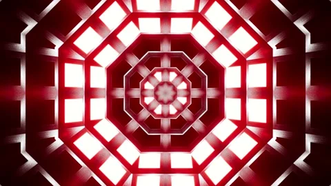 Red and Blue Kaleidoscope Pattern Symbol Light Stock Footage 220235208