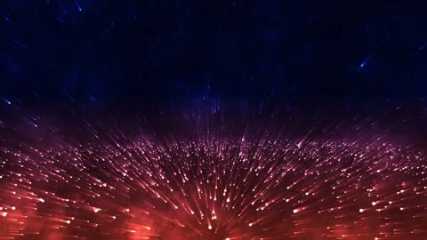 Red and blue light trails exploding in a night sky Vídeo Stock 332272325