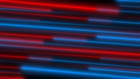 Red and blue lines move opposite each other. Abstract video wallpaper. Stock Footage 275092013