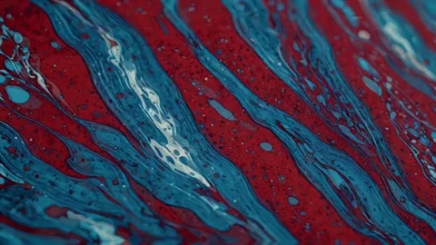 Red and blue liquid marble abstraction 스톡 동영상 309798893