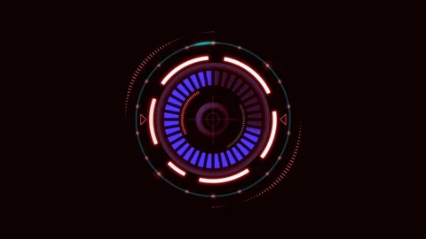 Red and blue Loading circle target. Stock Footage 129662776
