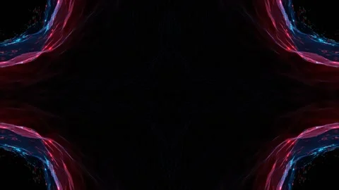 Red and Blue Magic Cave Kaleidoscope Background VJ Loop in 4K Stock Footage 337652097