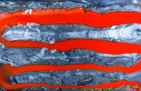 Red and blue marbling pattern. Marble liquid texture. Stock Illustration