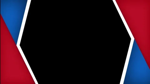 Red and Blue Modern Geometric Motion Frame Border Video Overlay Видео 343331066